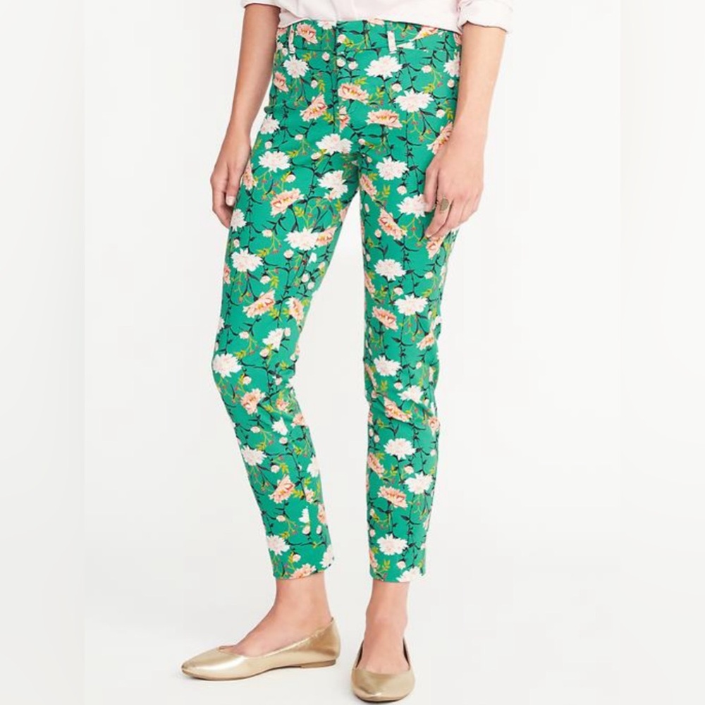 Floral Green Women's Pants